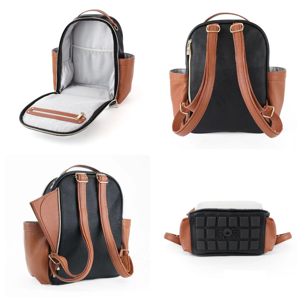 Itzy Ritzy Mini Diaper Bag Backpack Coffee & Cream - Picture 5 of 8